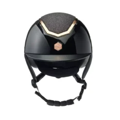 EQX By Charles Owen Kylo Sparkly Riding Hat -Online Equestrian Supplies black gloss standard peak 1 jpg