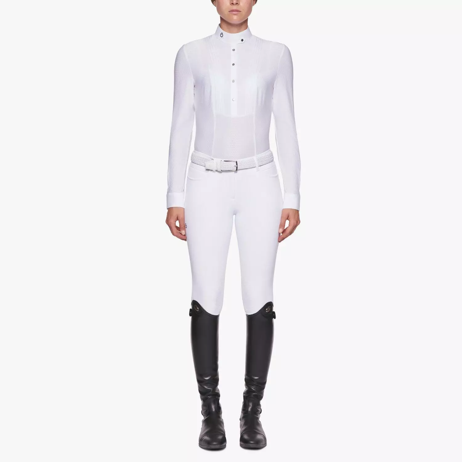 Cavalleria Toscana Women's Technical Long Sleeved Shirt - White 2 Cavalleria Toscana Women's Technical Long Sleeved Shirt - White - Image 2