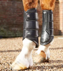 Premier Equine Carbon Air-Tech Single Locking Brushing Boots -Online Equestrian Supplies carbon air tech single locking brushing boot black 1 1 jpg