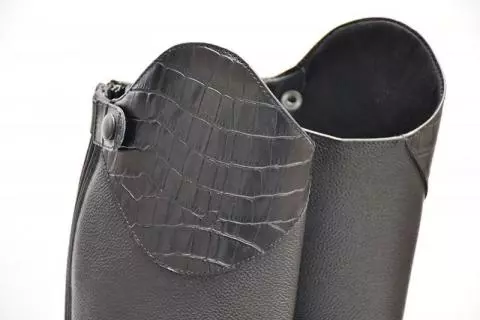 Rhinegold De-Luxe Leather Riding Boots With Mock Croc Trim 11 Rhinegold De-Luxe Leather Riding Boots With Mock Croc Trim - Image 11