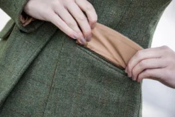 Equetech Claydon Tweed Riding Jacket Ladies -Online Equestrian Supplies equetech claydon tweed pocket detail 6 jpg