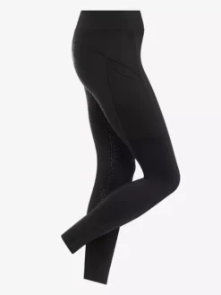 LeMieux Full Grip Brushed Pull On Tights 23 LeMieux Full Grip Brushed Pull On Tights -Online Equestrian Supplies it02231 product brushedpullonbreech black 2 2 jpg