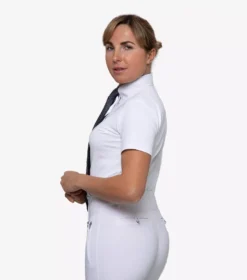 Premier Equine Luciana Ladies Short Sleeve Tie Shirt 22 Premier Equine Luciana Ladies Short Sleeve Tie Shirt -Online Equestrian Supplies lucian white shirt 2 6 jpg
