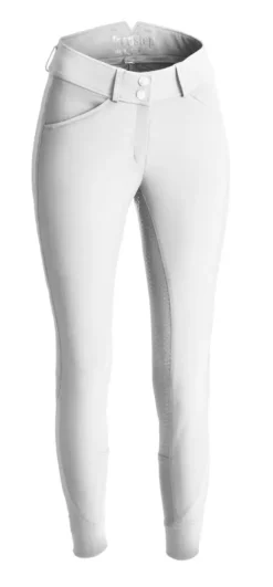 Tredstep Symphony Nero II Silicone Grip Full Seat Ladies Breeches 26 Tredstep Symphony Nero II Silicone Grip Full Seat Ladies Breeches -Online Equestrian Supplies nero white 4 jpg