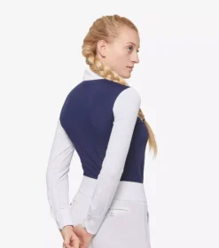 Premier Equine Rossini Lycra Show Shirt 31 Premier Equine Rossini Lycra Show Shirt -Online Equestrian Supplies rossini competition top navy 3 4 jpg