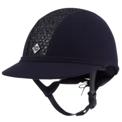 Charles Owen SP8 Plus Sparkly Suede 30 Charles Owen SP8 Plus Sparkly Suede -Online Equestrian Supplies sp8 navy suede sparkly web 1 2 png